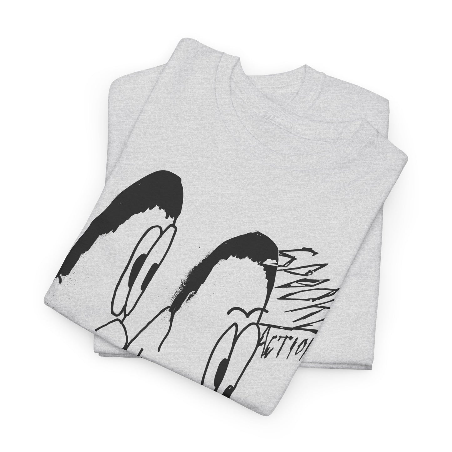 vintage norweigan weird doodle spooky action reproduction tshirt