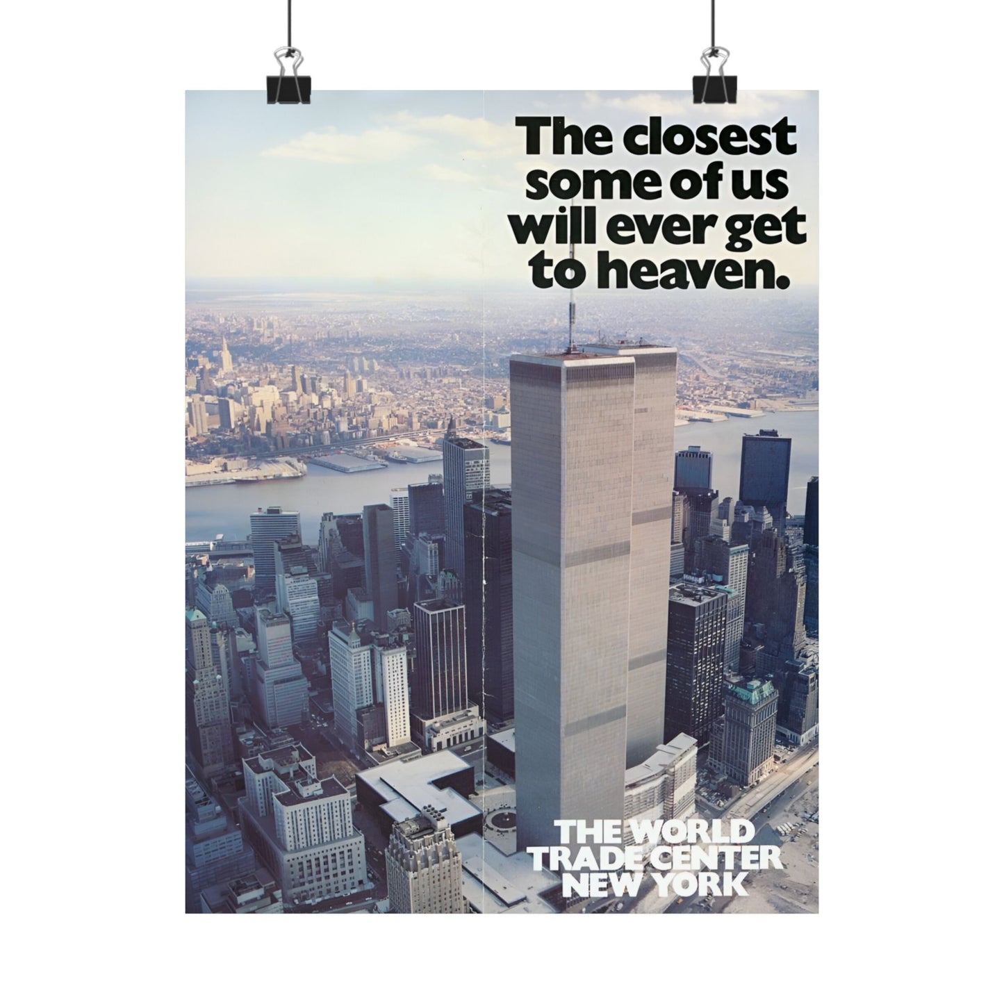 world trade center vintage 1980 pamphlet reproduction matte vertical poster