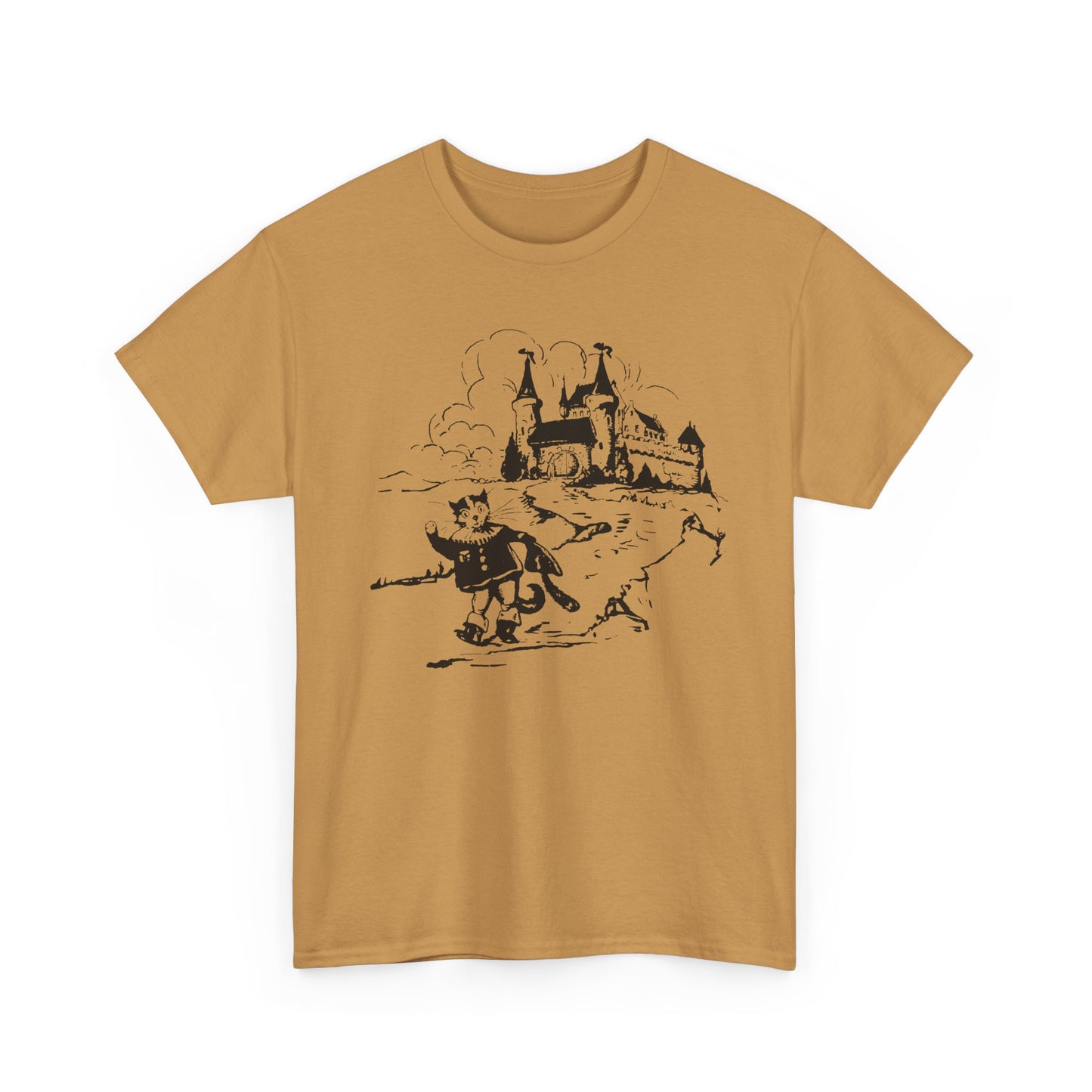 puss in boots vintage illustration tshirt