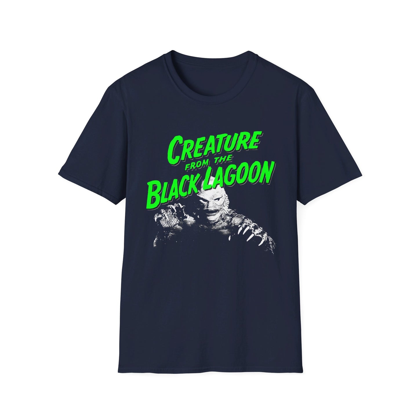 1954 creature from the black lagoon custom reproduction in green tshirt