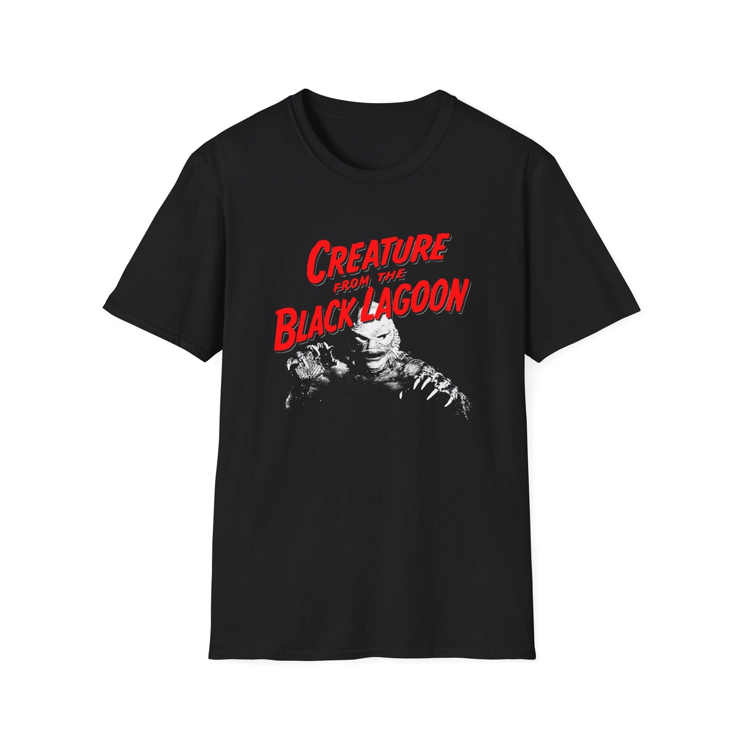 1954 creature from the black lagoon custom reproduction in red tshirt