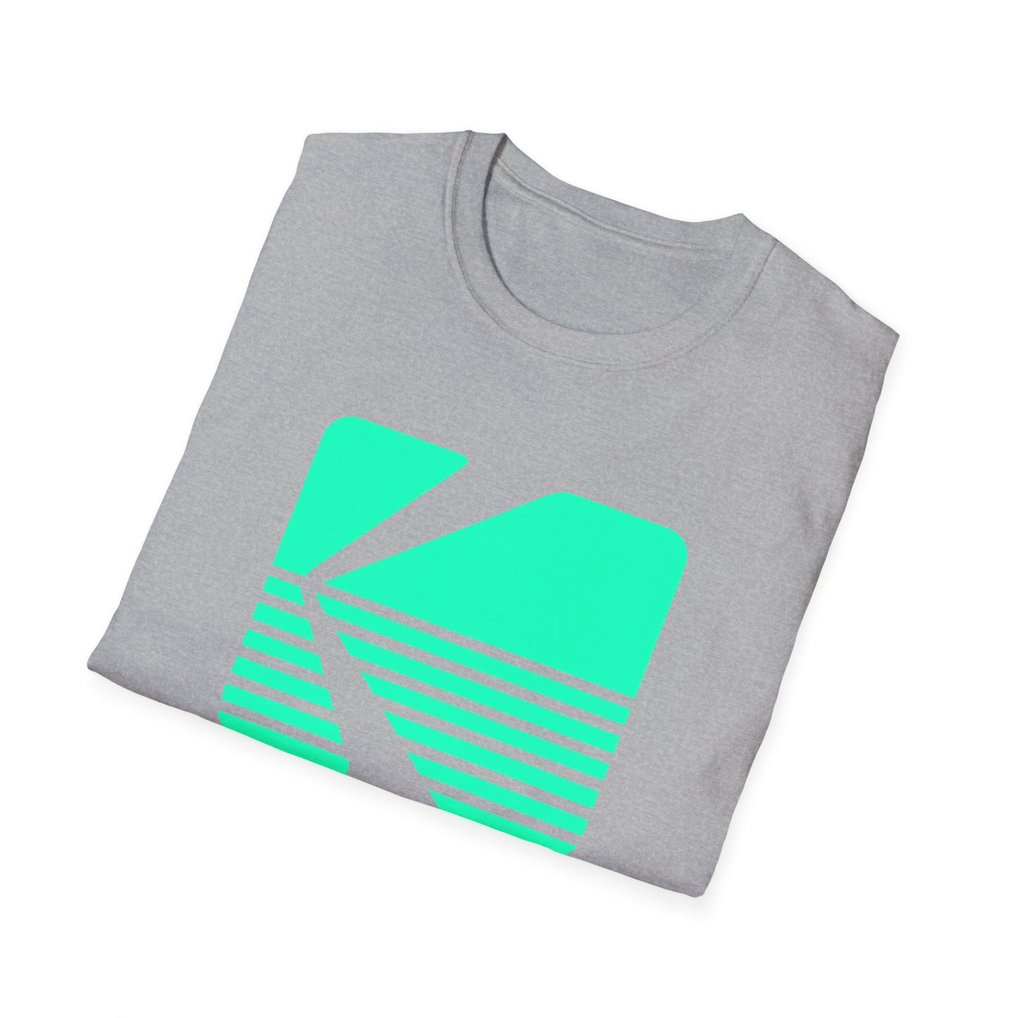 1980s vintage kodak logo in turquoise tshirt