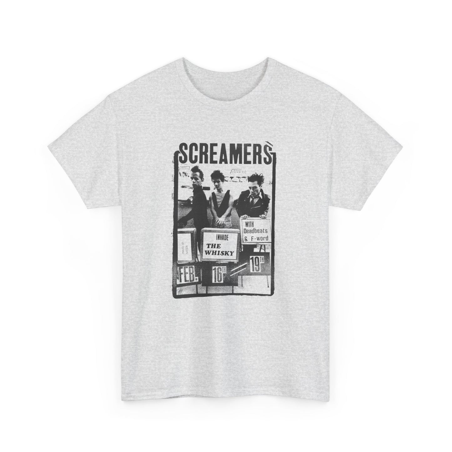screamers, deadbeats, f-word show at the whiskey-a-go-go in west hollywood february 1978 show poster tshirt