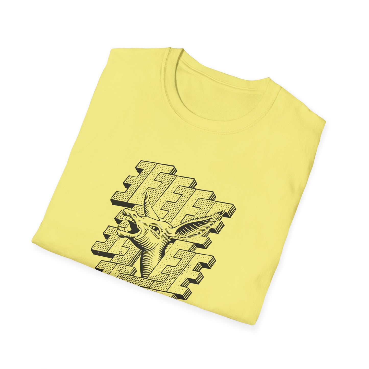 rare 1953 m.c escher engraving a donkey (e is een ezel) reproduction tshirt