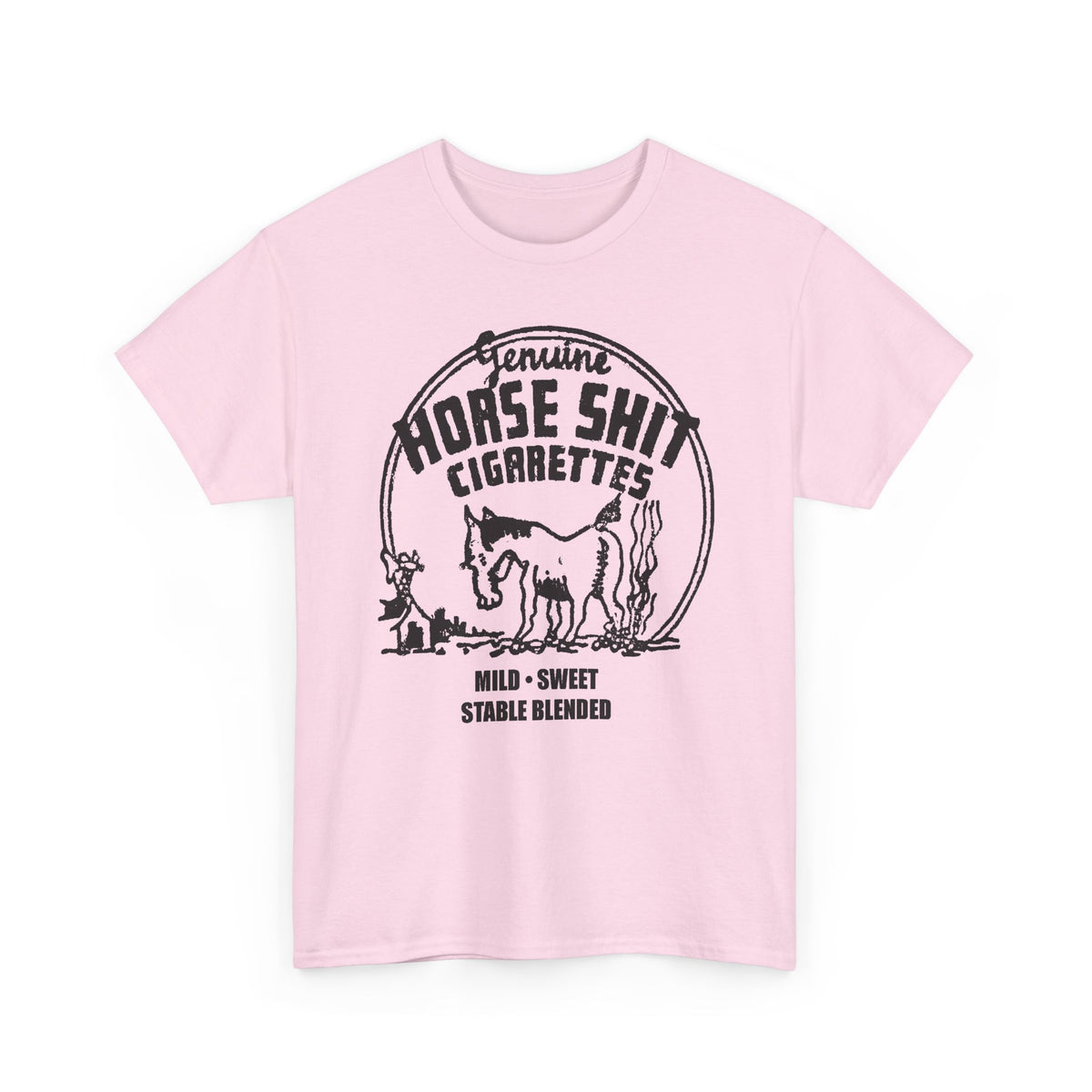 vintage horse shit cigarettes graphic reproduction tshirt