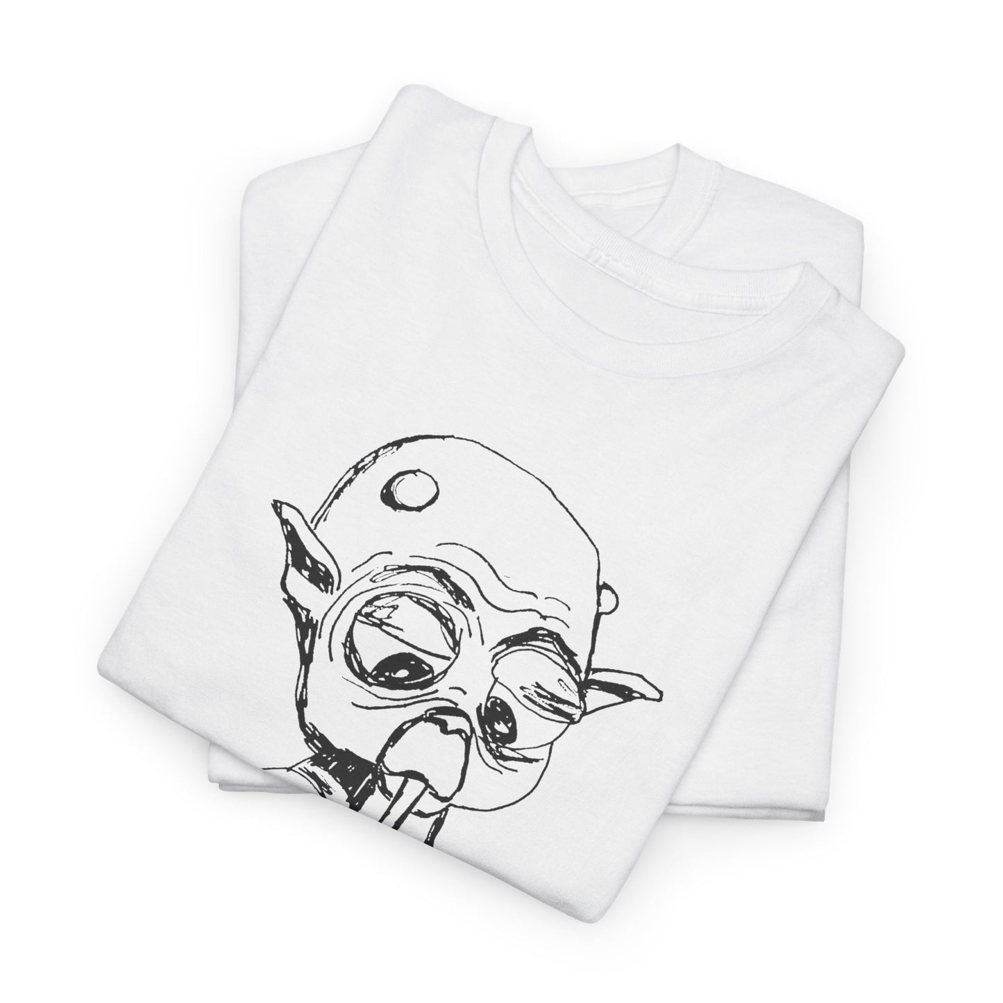 mysterious alien creature (MAC) drinking cola original sketch tshirt