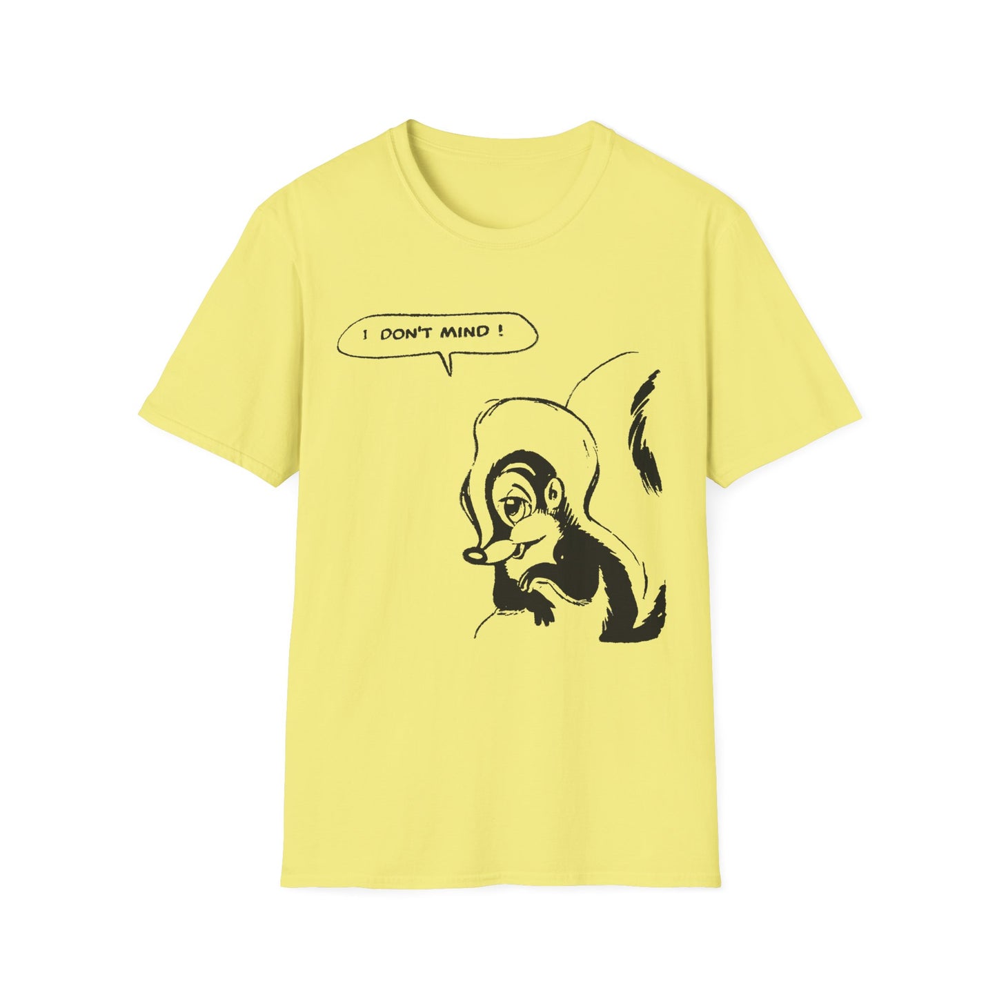 i don't mind cartoon skunk from old comic book tshirt