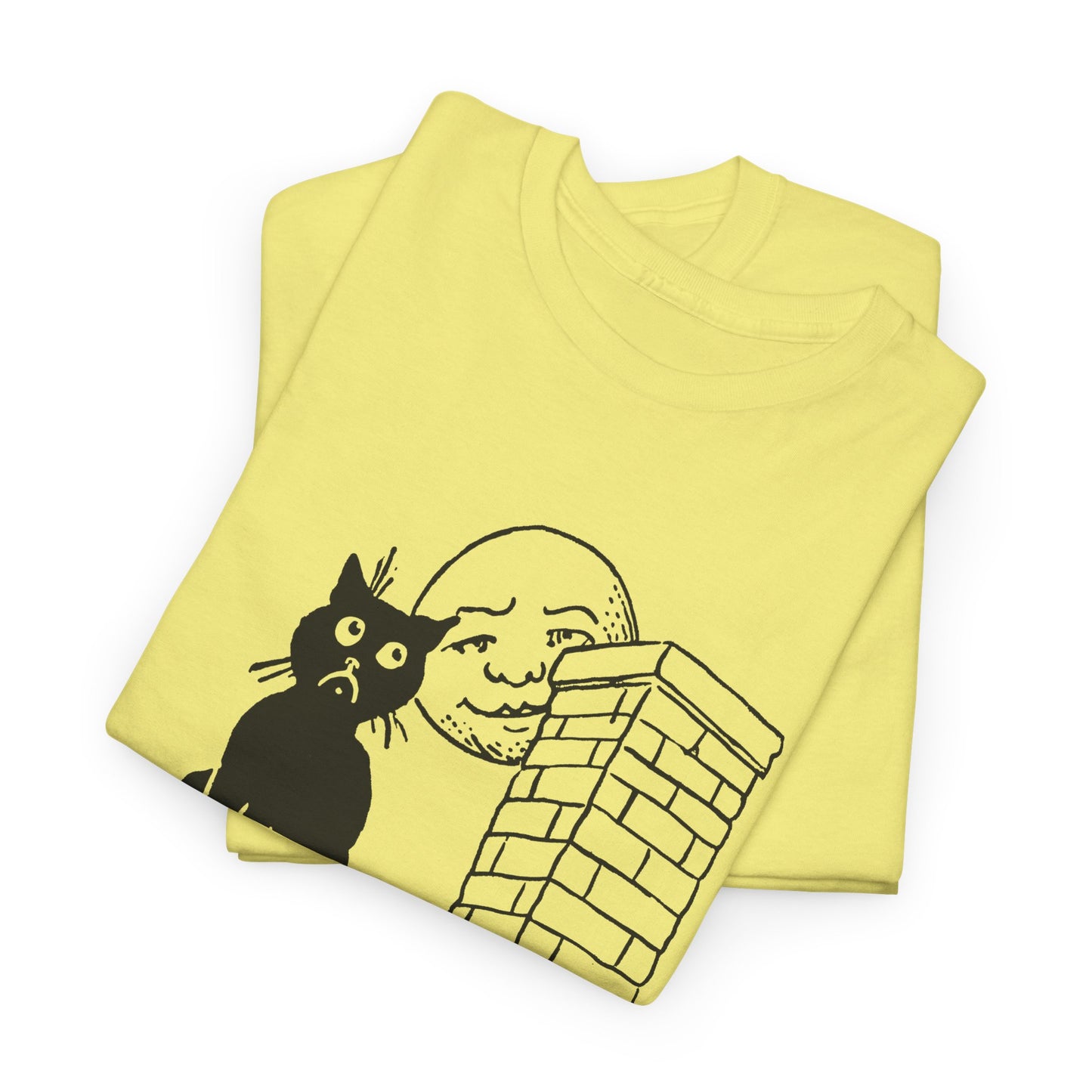 1906 postcard art can't you see i'm lonely cat on roof tshirt