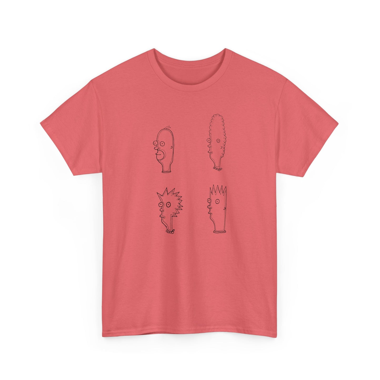 original drawing. simpsons fan art. bart lisa marge and homer tshirt