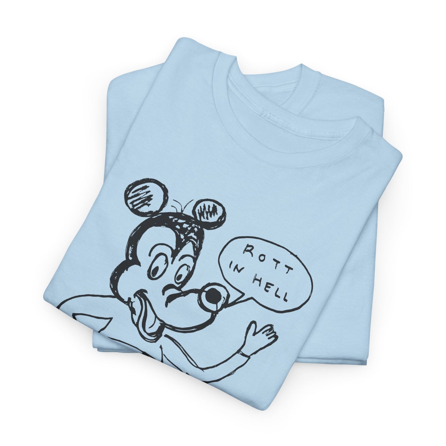 rot in hell bucoo! drawing by daniel johnston custom edit tshirt