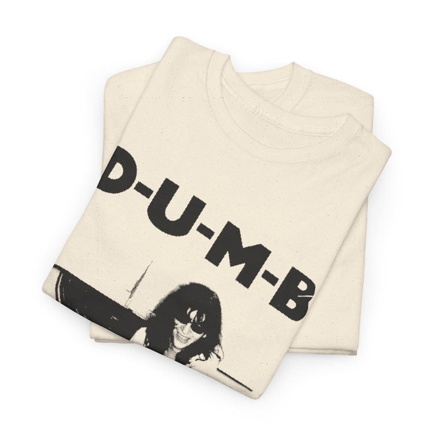 joey ramone D-U-M-B pinhead lyric photo tshirt