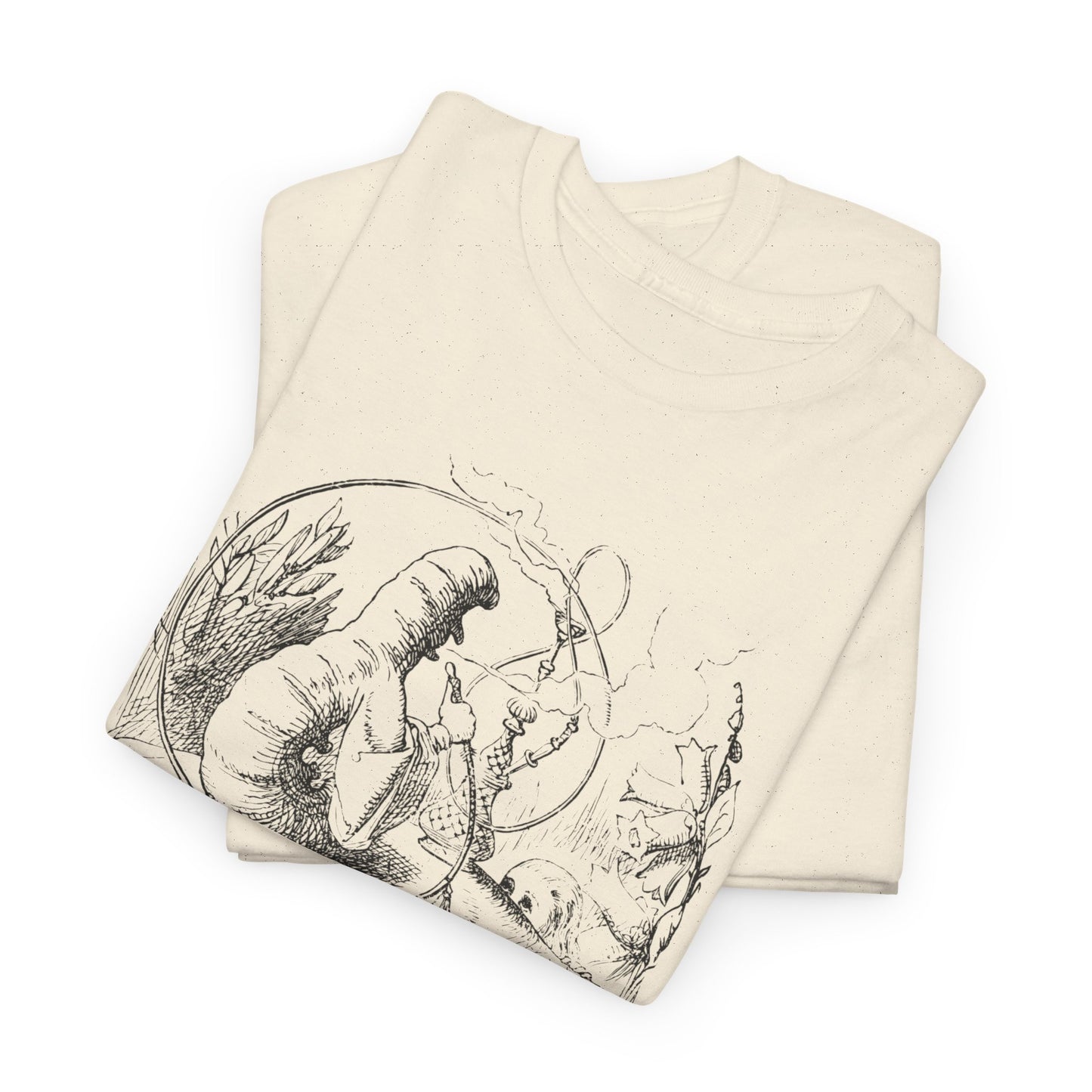 1865 alice's adventures in wonderland illustration by john tennial caterpillar tshirt
