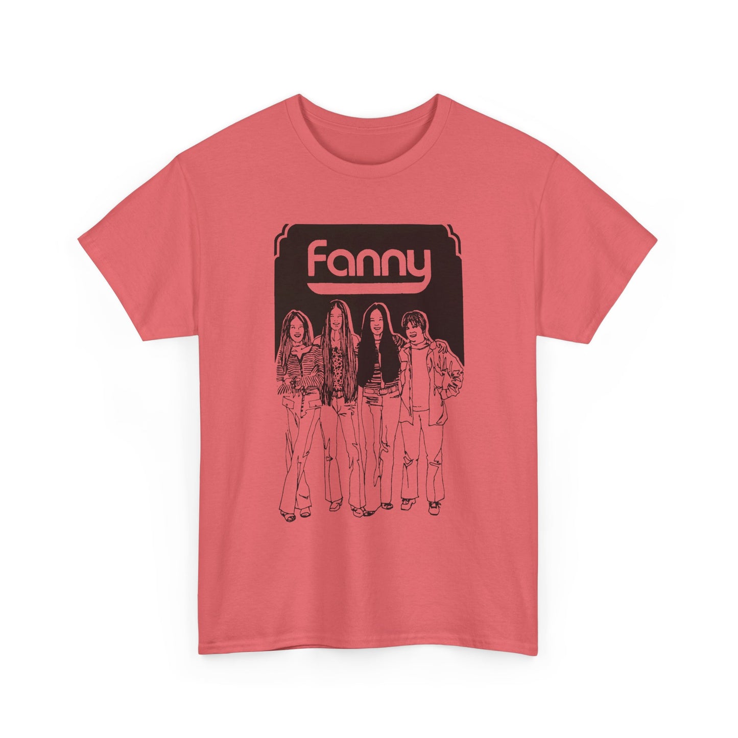 1970s rock n roll band fanny show poster tshirt