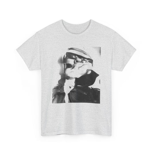 1965 weegee distortion photo of andy warhol reproduction edit tshirt