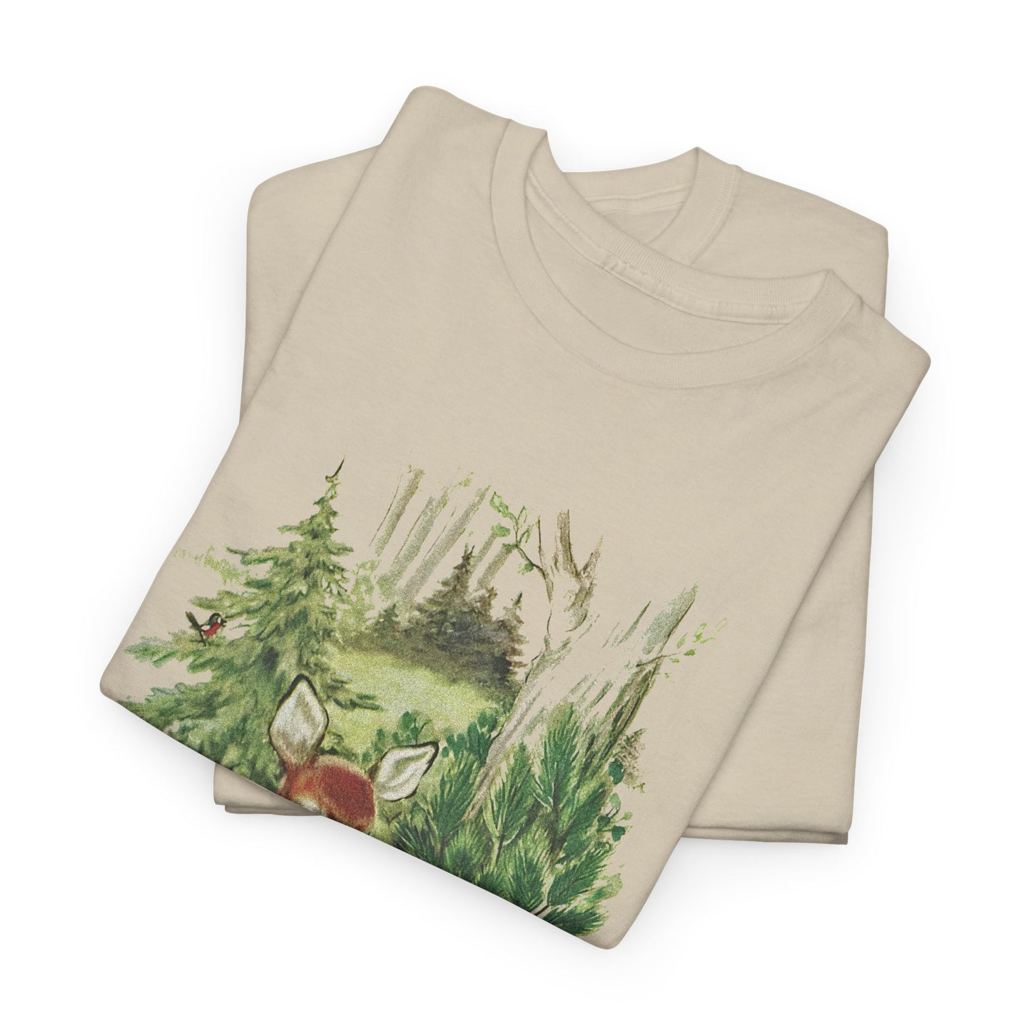 1947 cute deer in the forest illustration by adele werber for the book animal babies reproduction tshirt