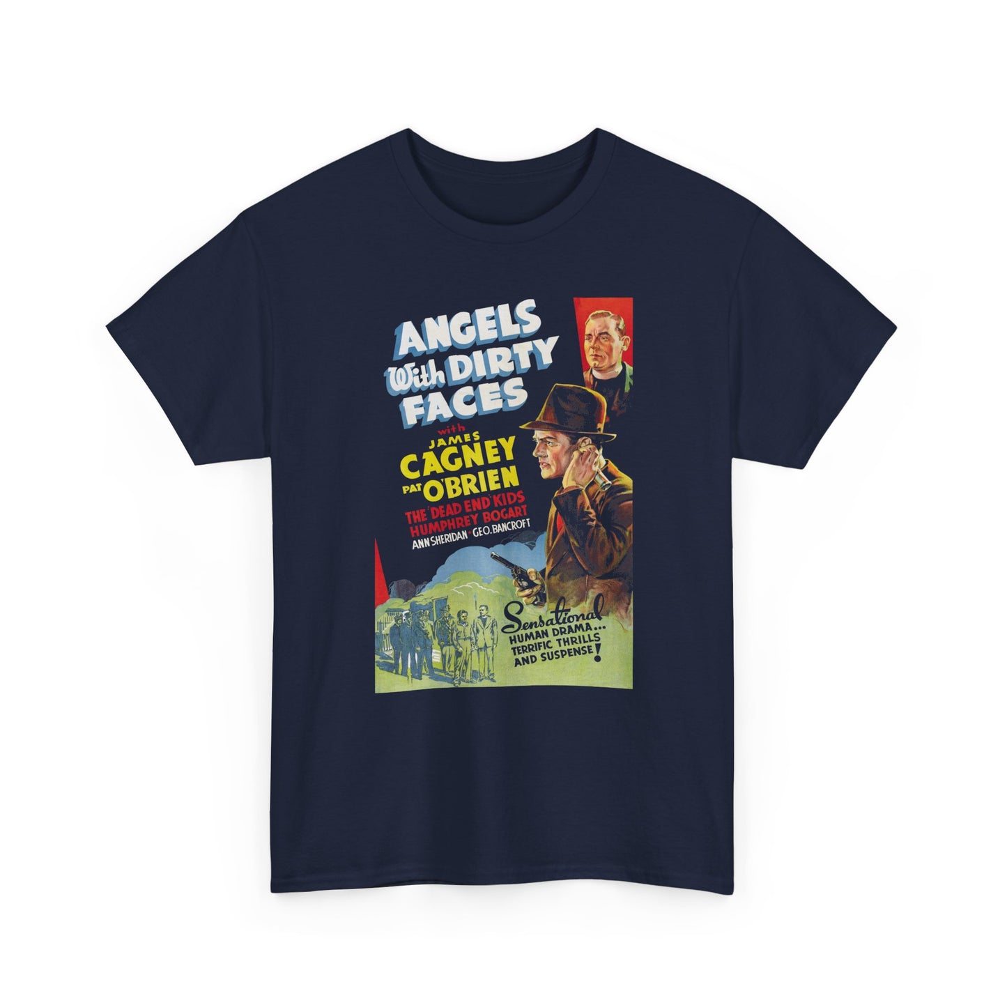 angels with dirty faces 1938 crime noir poster tshirt
