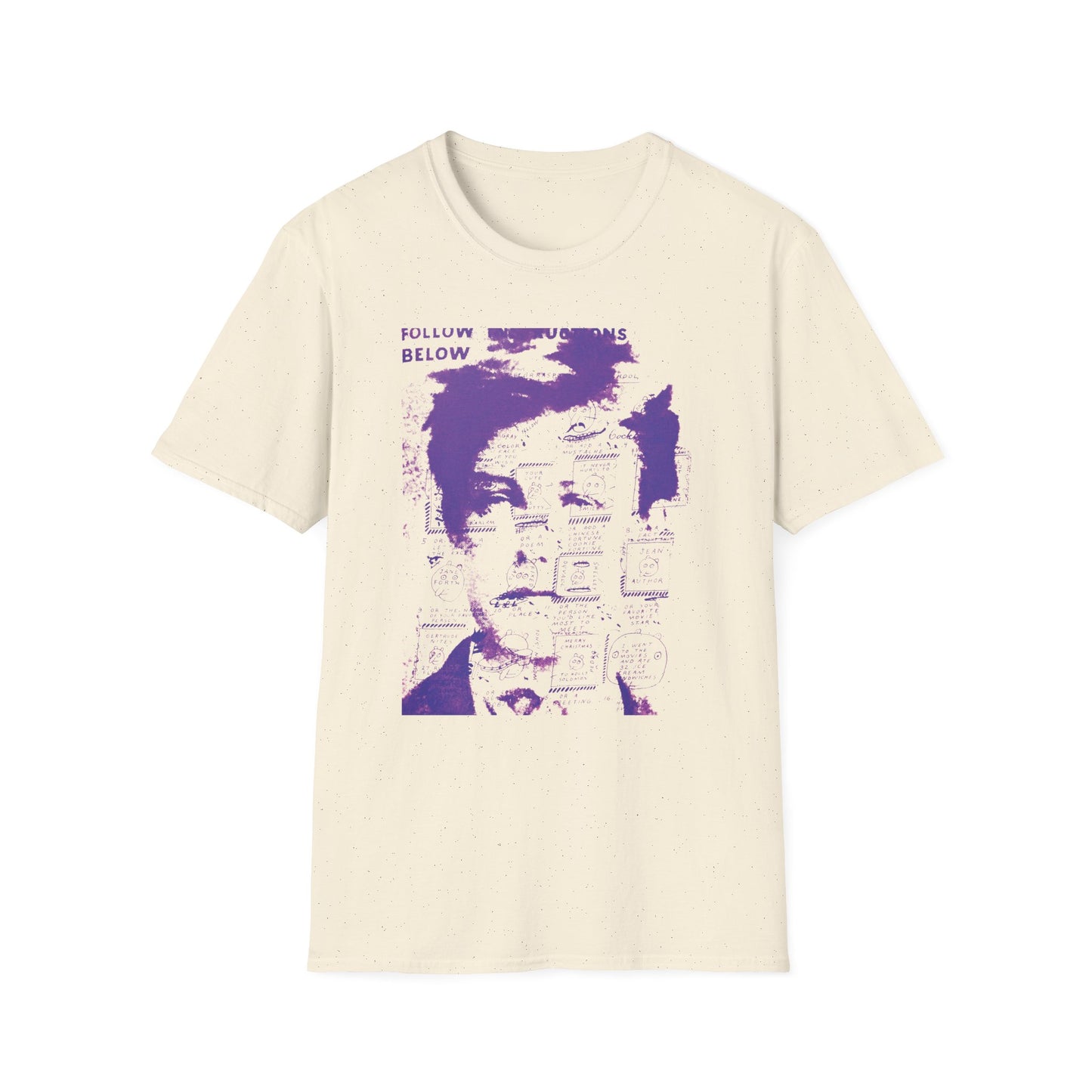 ray johnson arthur rimbaud art in purple tshirt