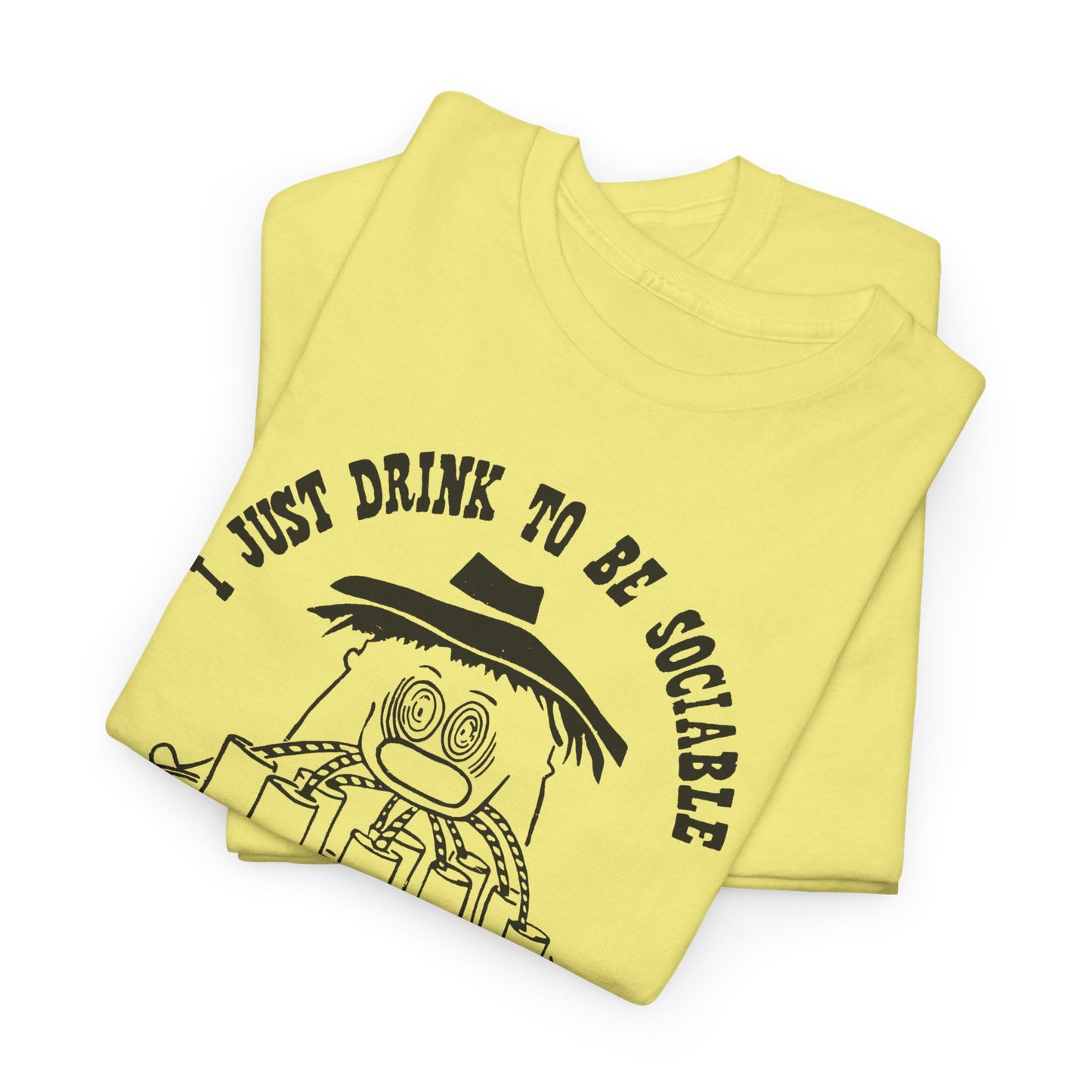 vintage i just drink to be sociable reproduction tshirt
