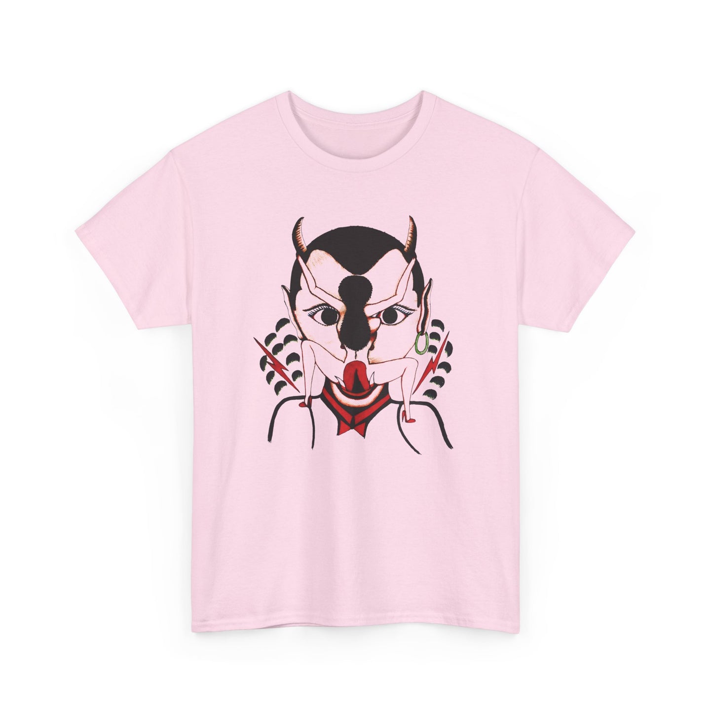 mid century untitled (devil and consort) rosie camanga illustration edit tshirt