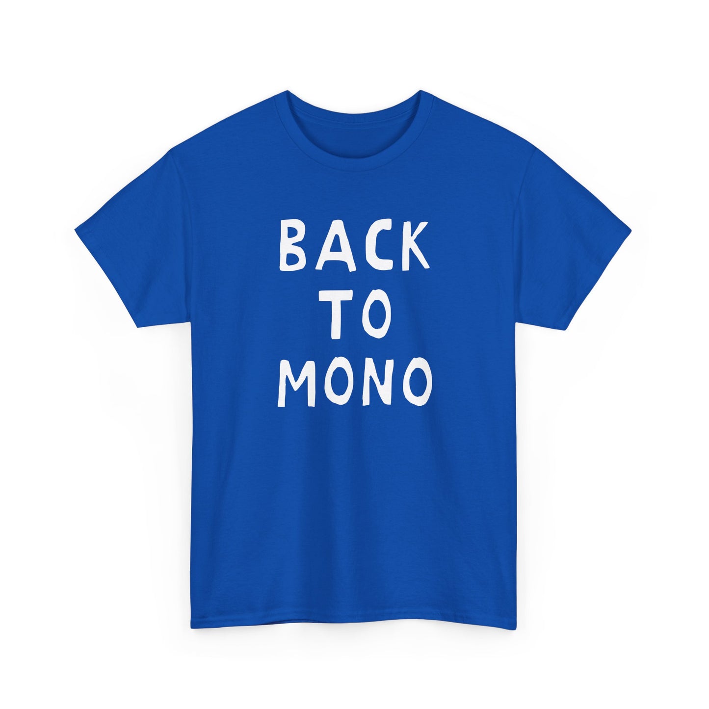 back to mono hand drawn font tshirt