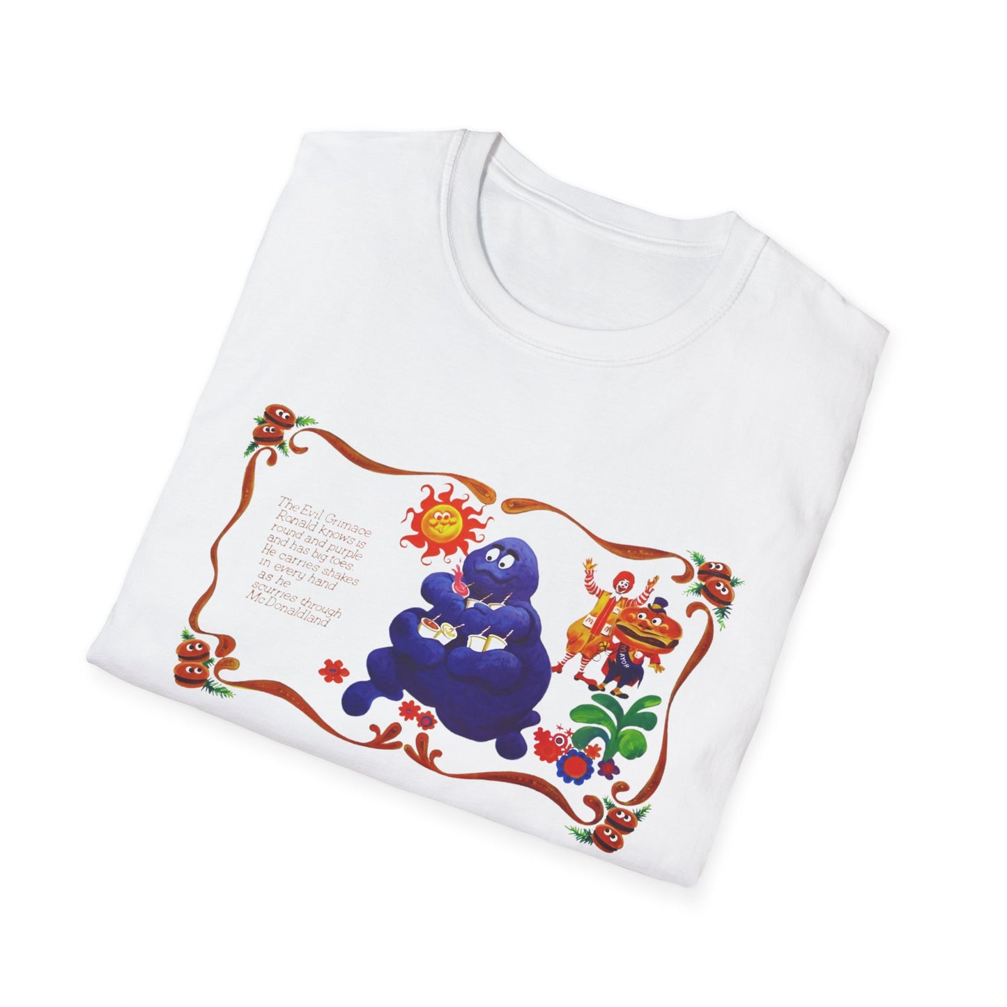 evil grimace vintage reproduction tshirt