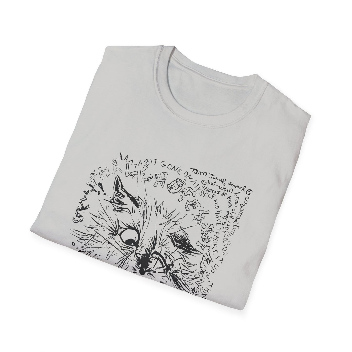 louis wain cat sketch i am a bit gone on myself and have to make it up with my feelings reproduction tshirt