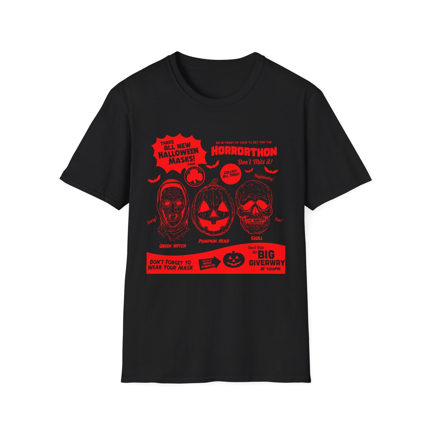 halloween 3 tv guide ad graphic 2 in red tshirt