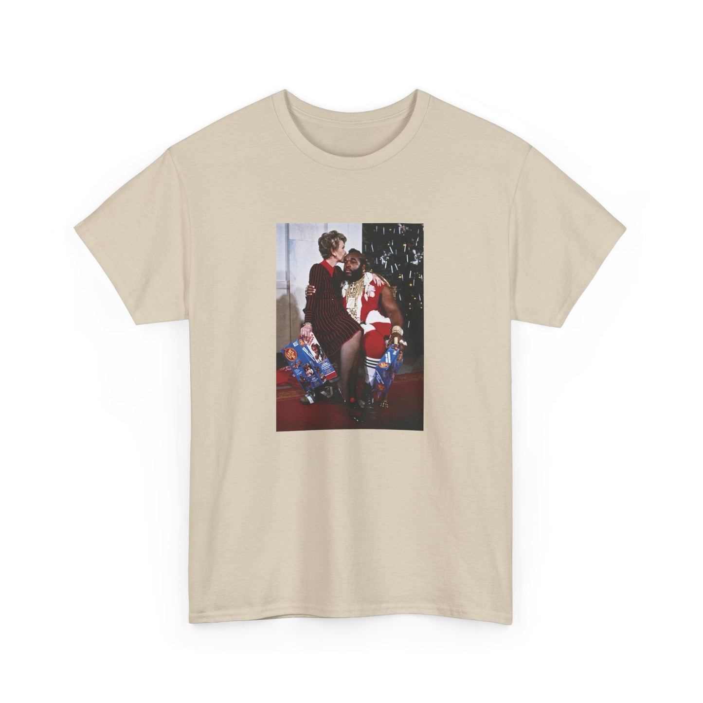 1983 photo of mr. T and nancy reagan in the whitehouse the tshirt