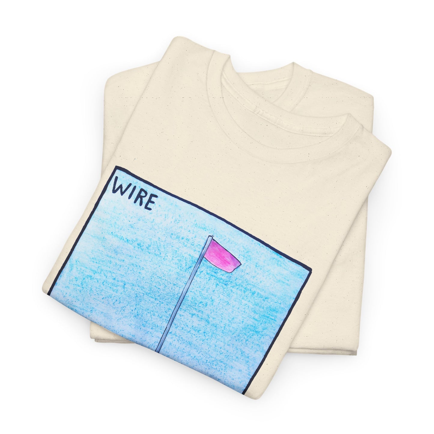 wire 1977 pink flag album cover homemade fan art tshirt