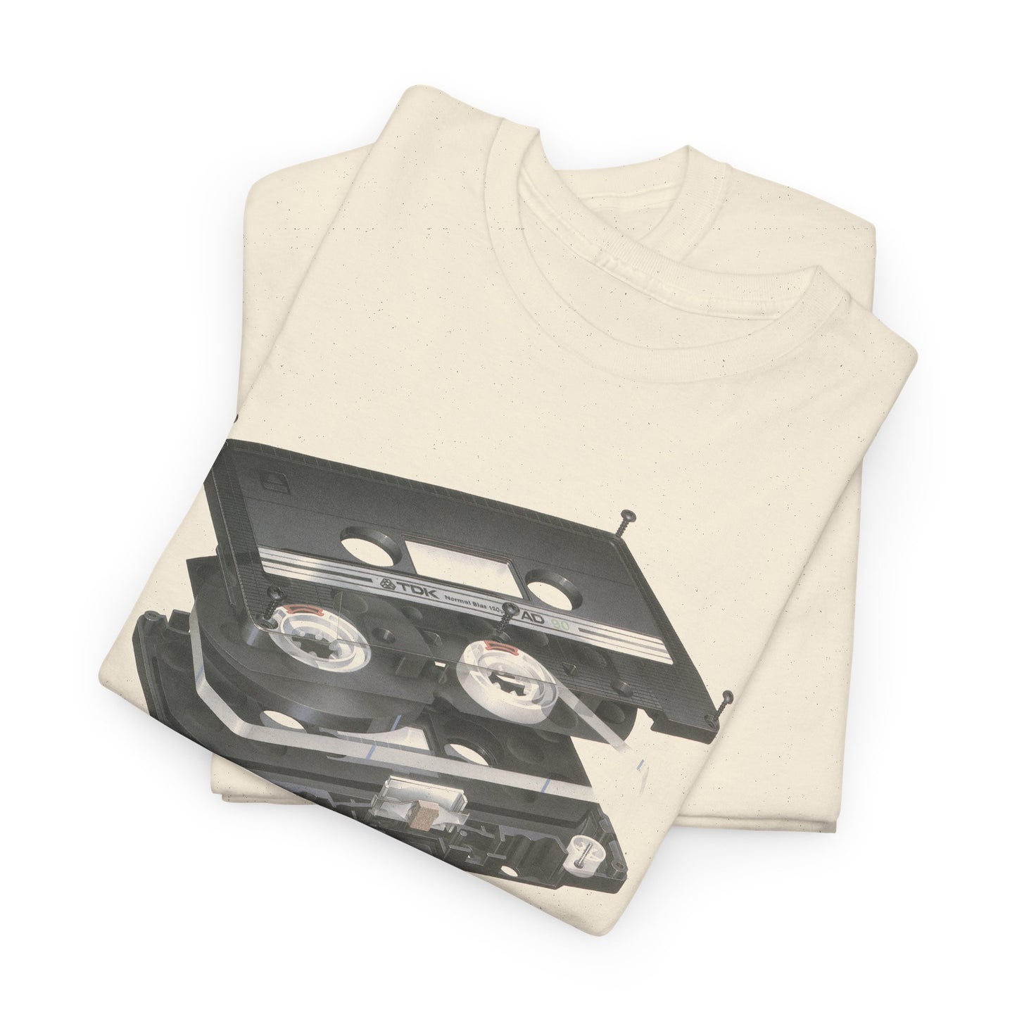 exploded view cassette tape hisashi saito 1980 airbrush graphic tshirt