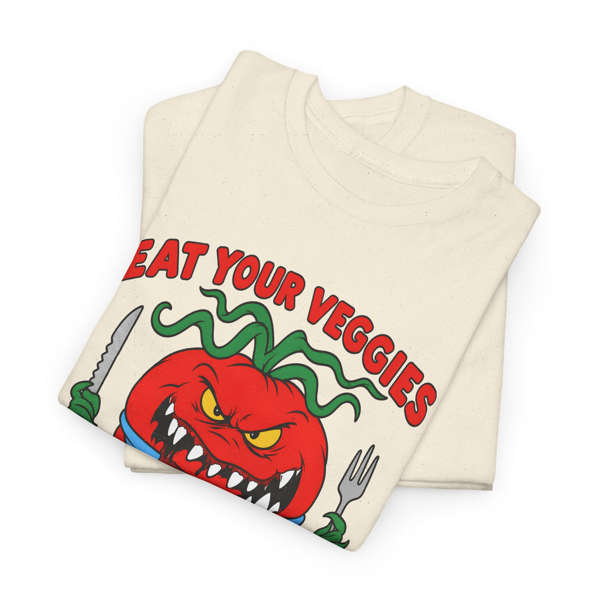 1990s eat your veggies before they eat you reproduction tshirt