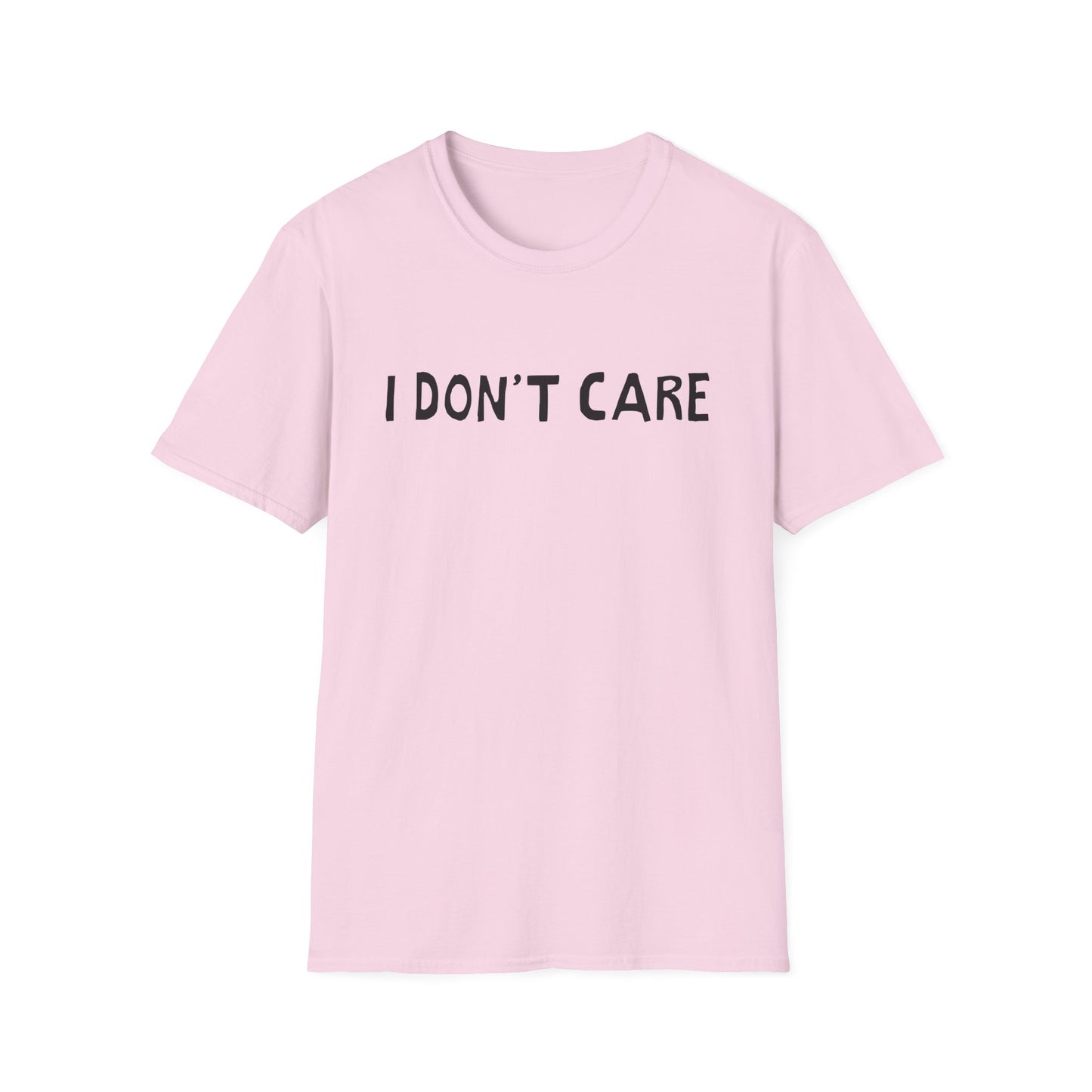 i don't care hand drawn font tshirt