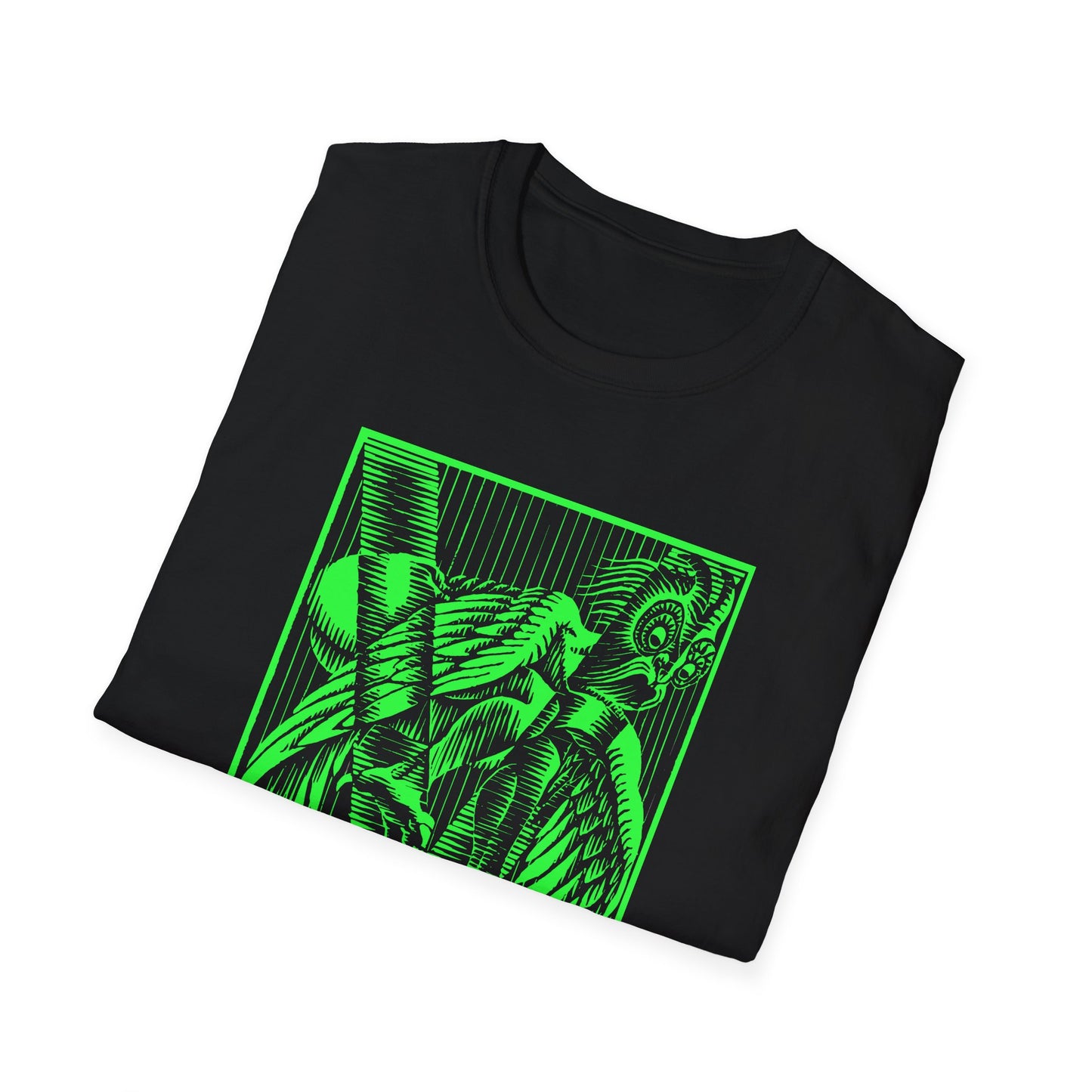 1931 rare m.c escher initial v reproduction in green tshirt