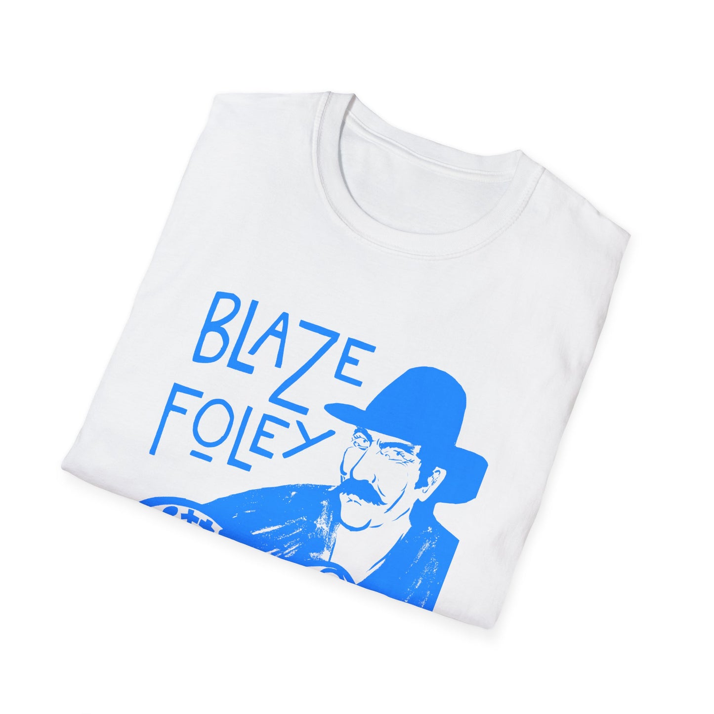blaze foley sittin' by the road light blue stencil fan art tshirt