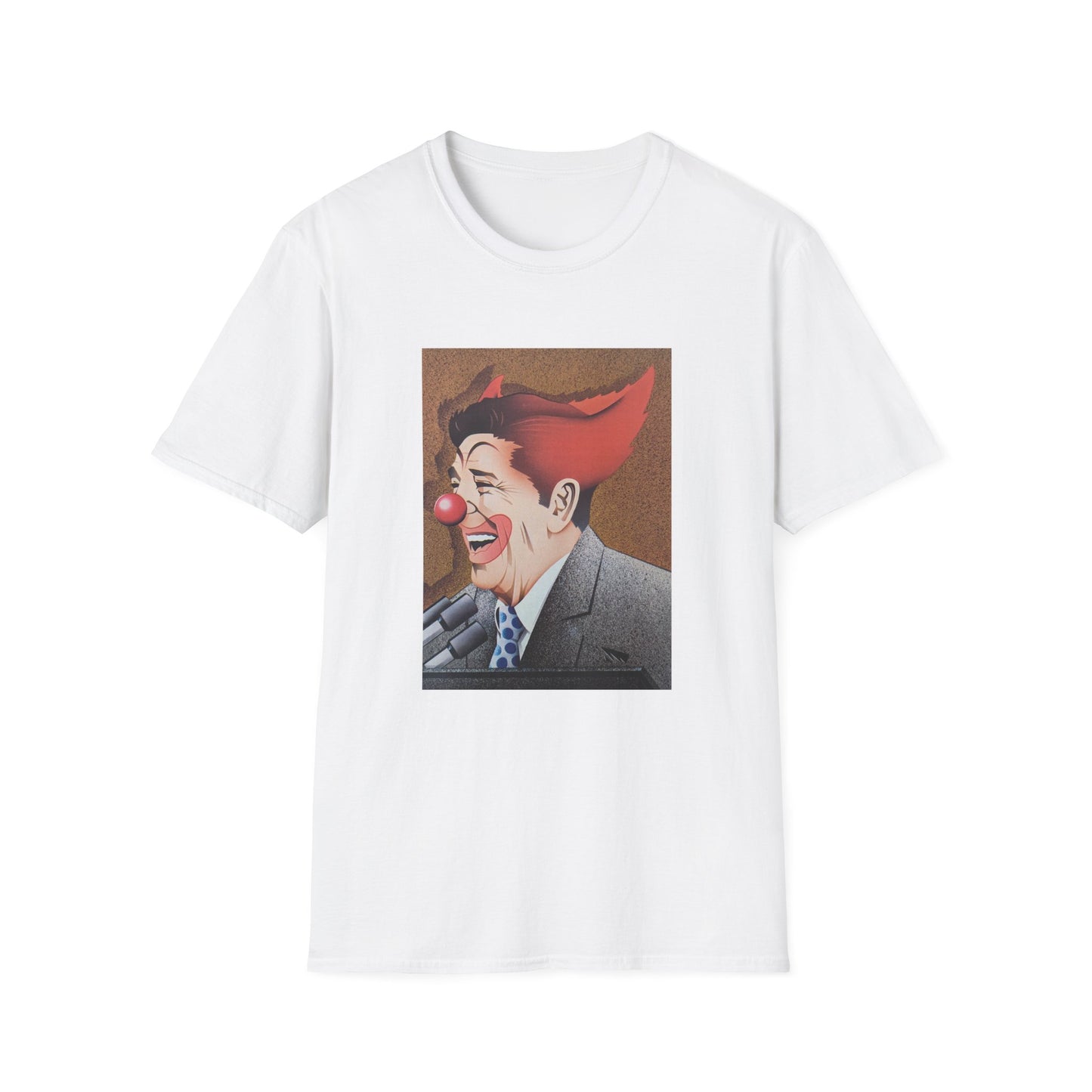 ronald reagan 40th us president clown tshirt