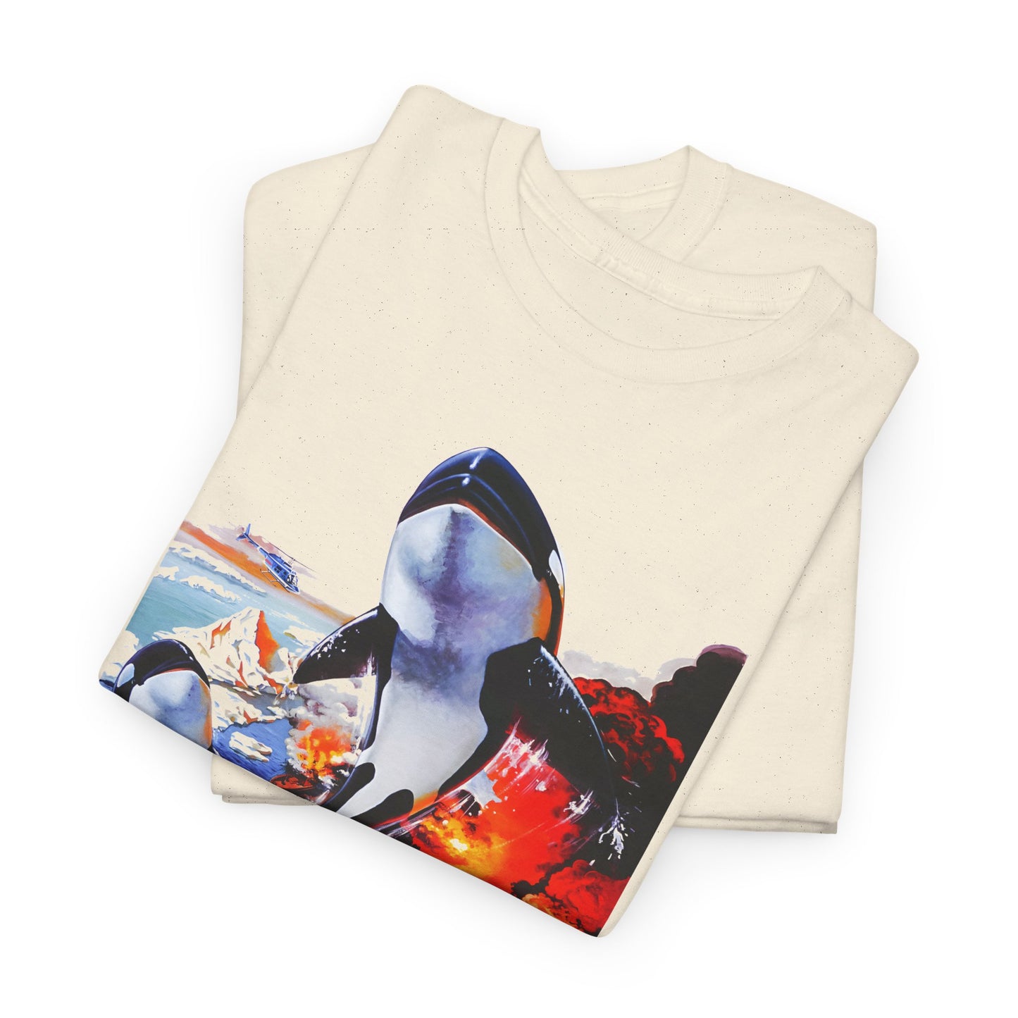 1977 orca the killer whale japanese movie poster custom edit with english title tshirt
