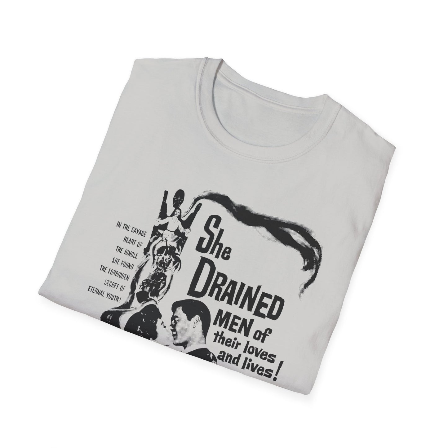 1960 low budget horror rejuvenation film the leech woman movie poster tshirt