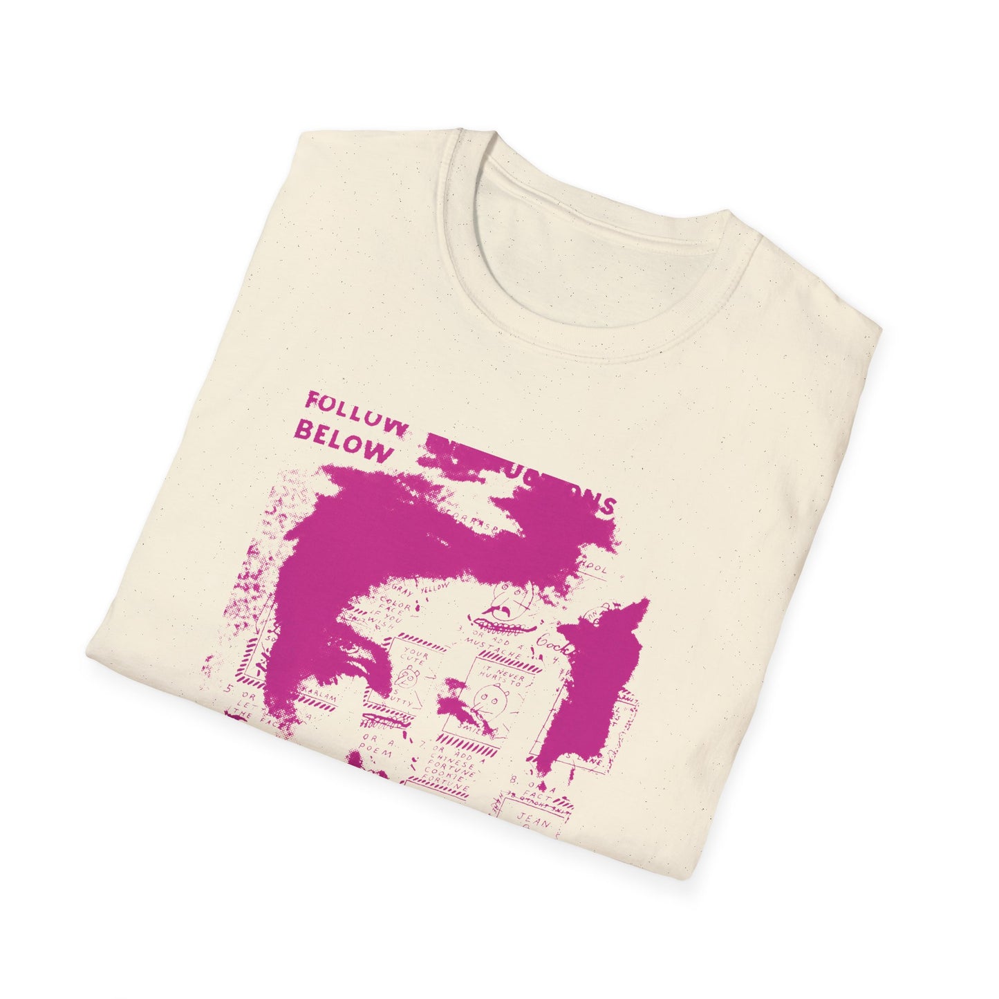 ray johnson arthur rimbaud art in pink tshirt