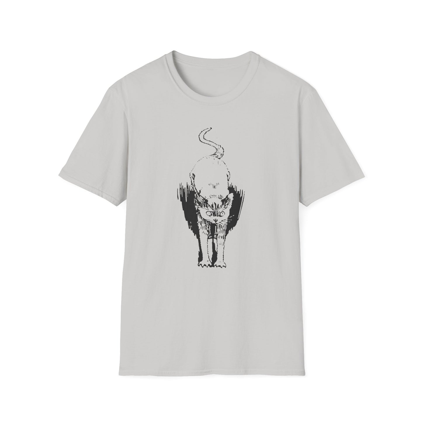 1896 spooked cat from songs for little people monograph illustration by h. stratton tshirt