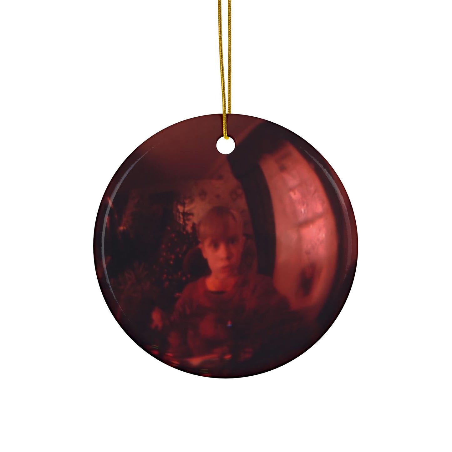 1990 home alone harry in the window scene christmas ornament