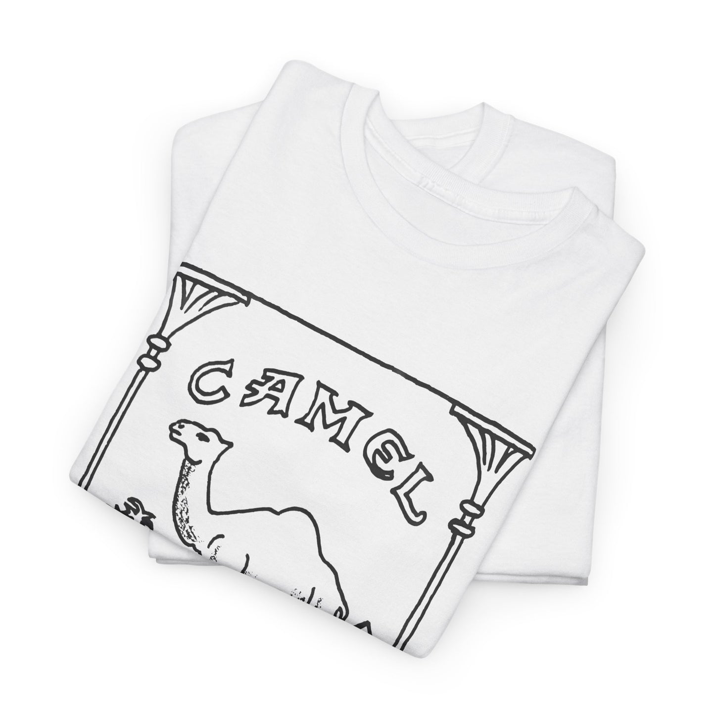 vintage camel cigarettes drawing reproduction tshirt