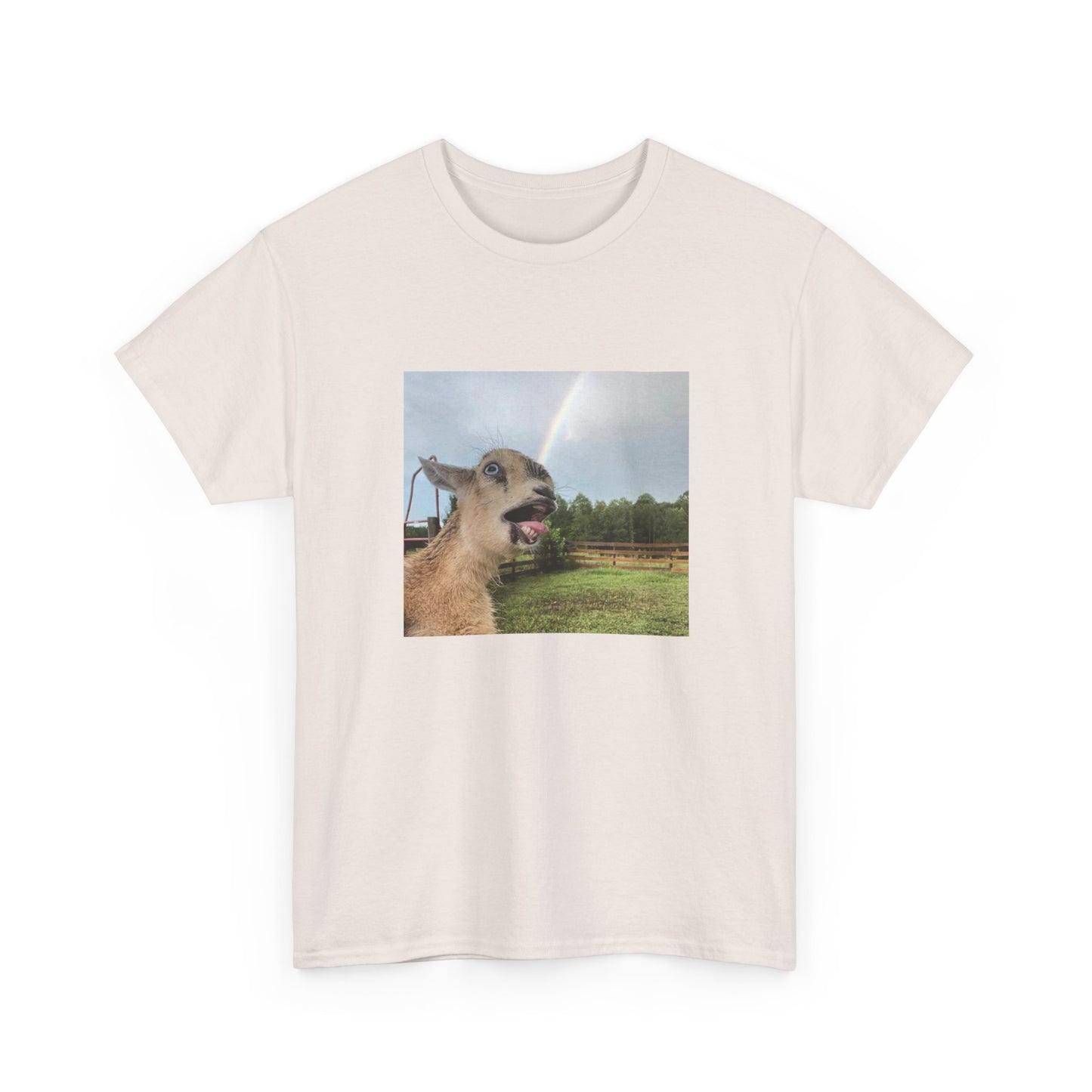 rainbow goat photo tshirt