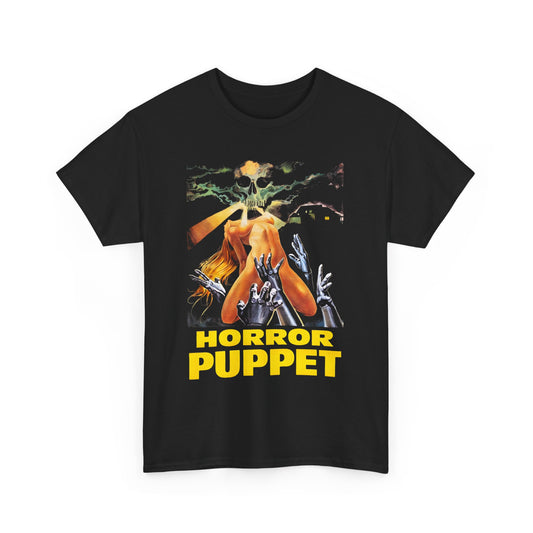 1979 horror puppet poster for the movie tourist trap tshirt