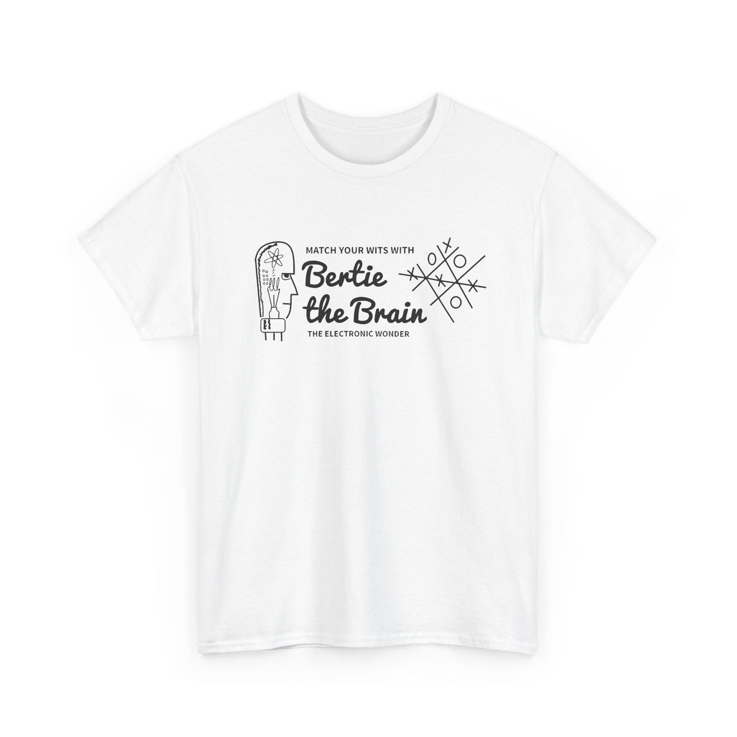 bertie the brain 1950 video game tshirt