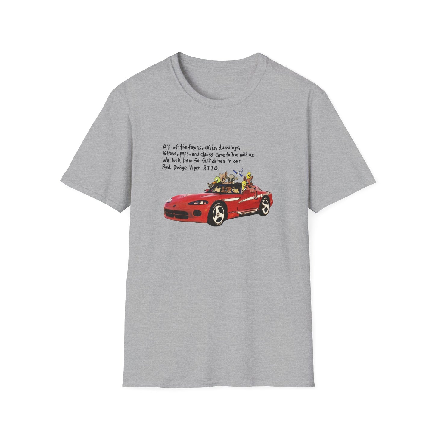dodge viper rt10 original drawing tshirt