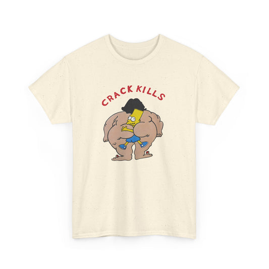 bart simpson crack kills parody vintage reproduction tshirt