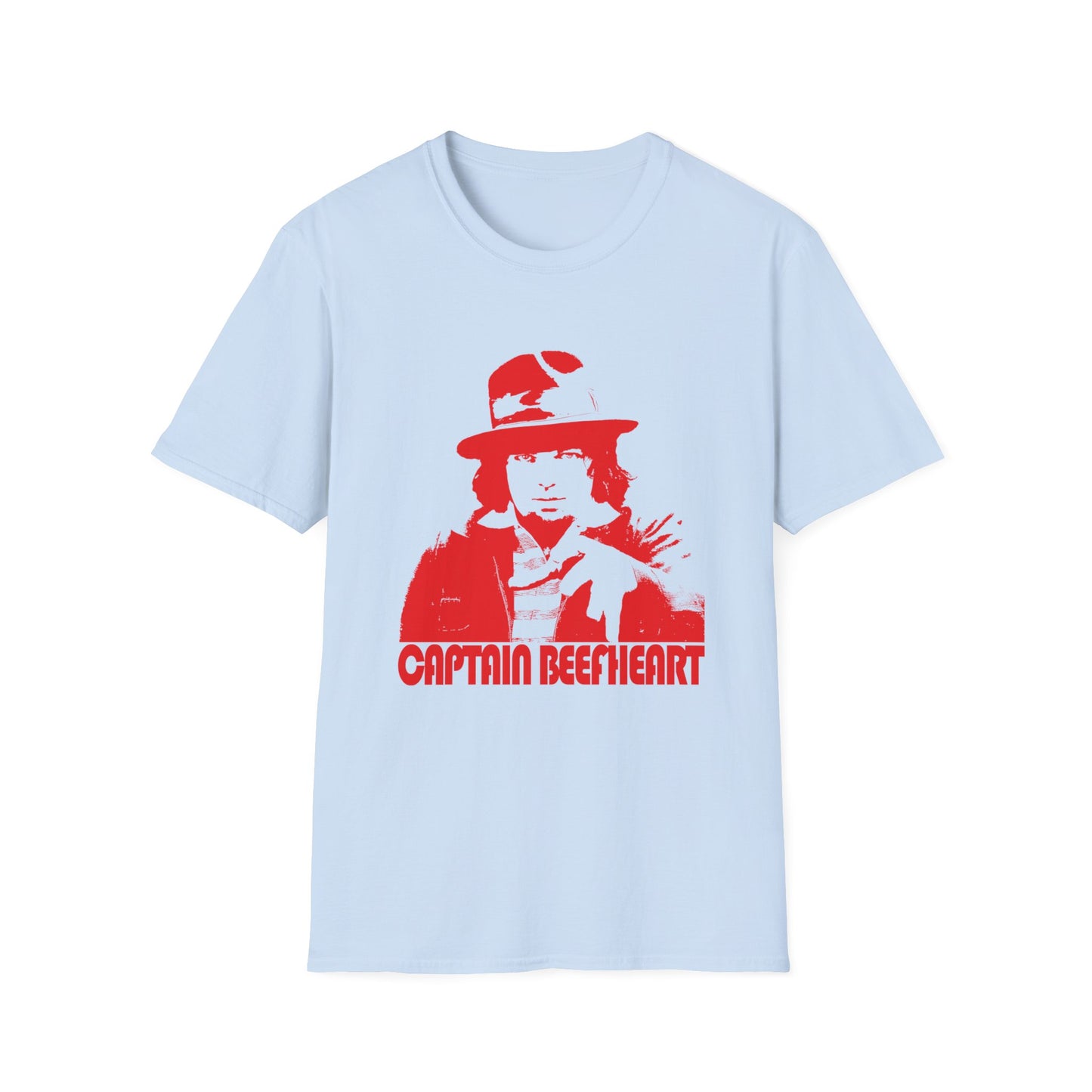 captain beefheart without the trout mask red stencil tshirt