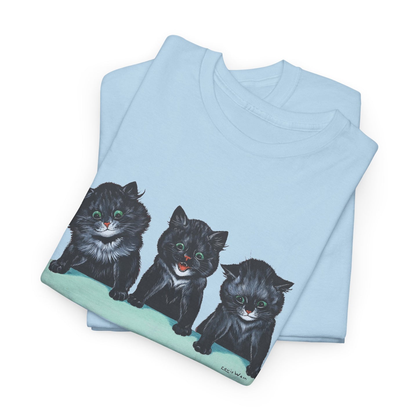 louis wain anthropomorphised cat painting 3 black cats