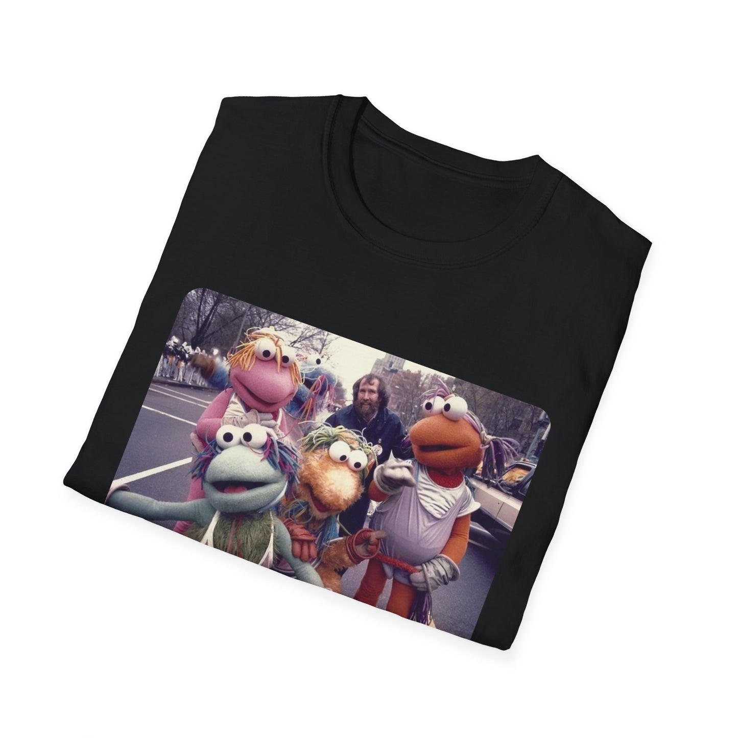 jim henson and the full-body fraggles at the 1984 macy's thanksgiving parade photo tshirt