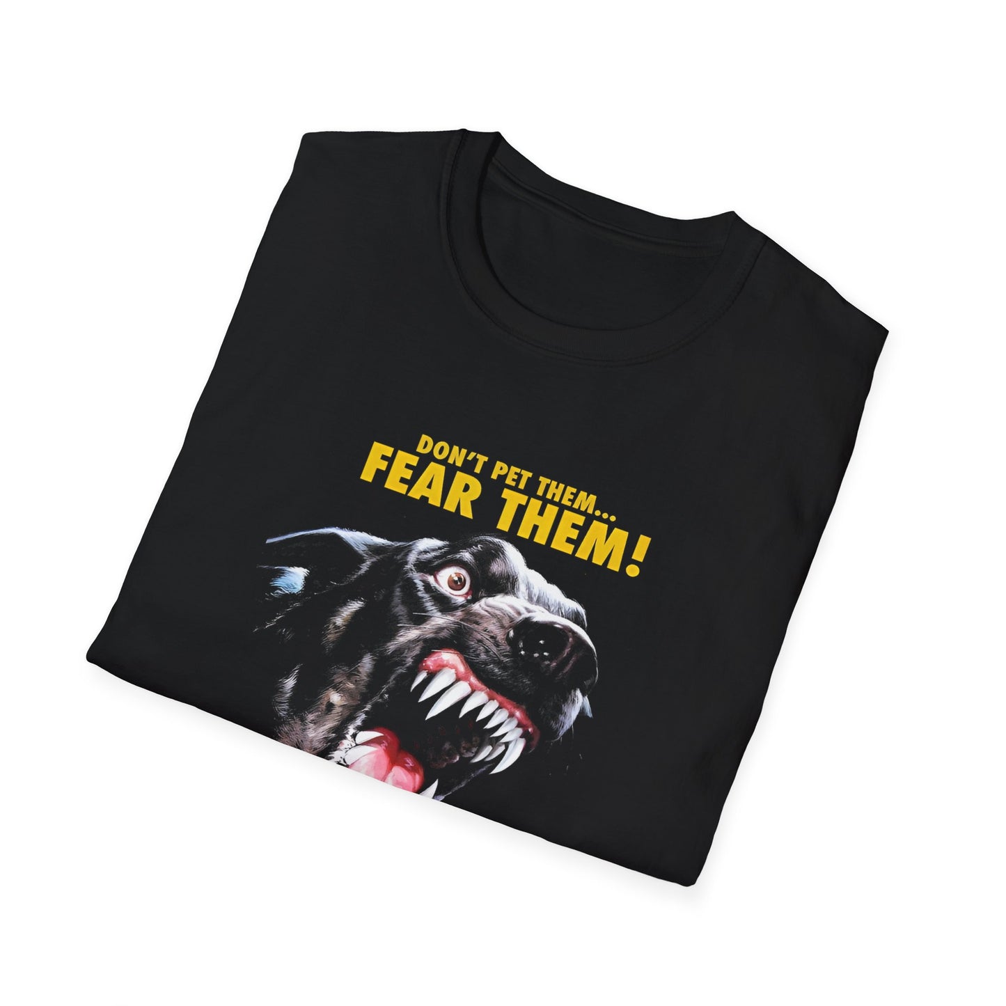1977 movie dogs don't pet them, fear them tshirt